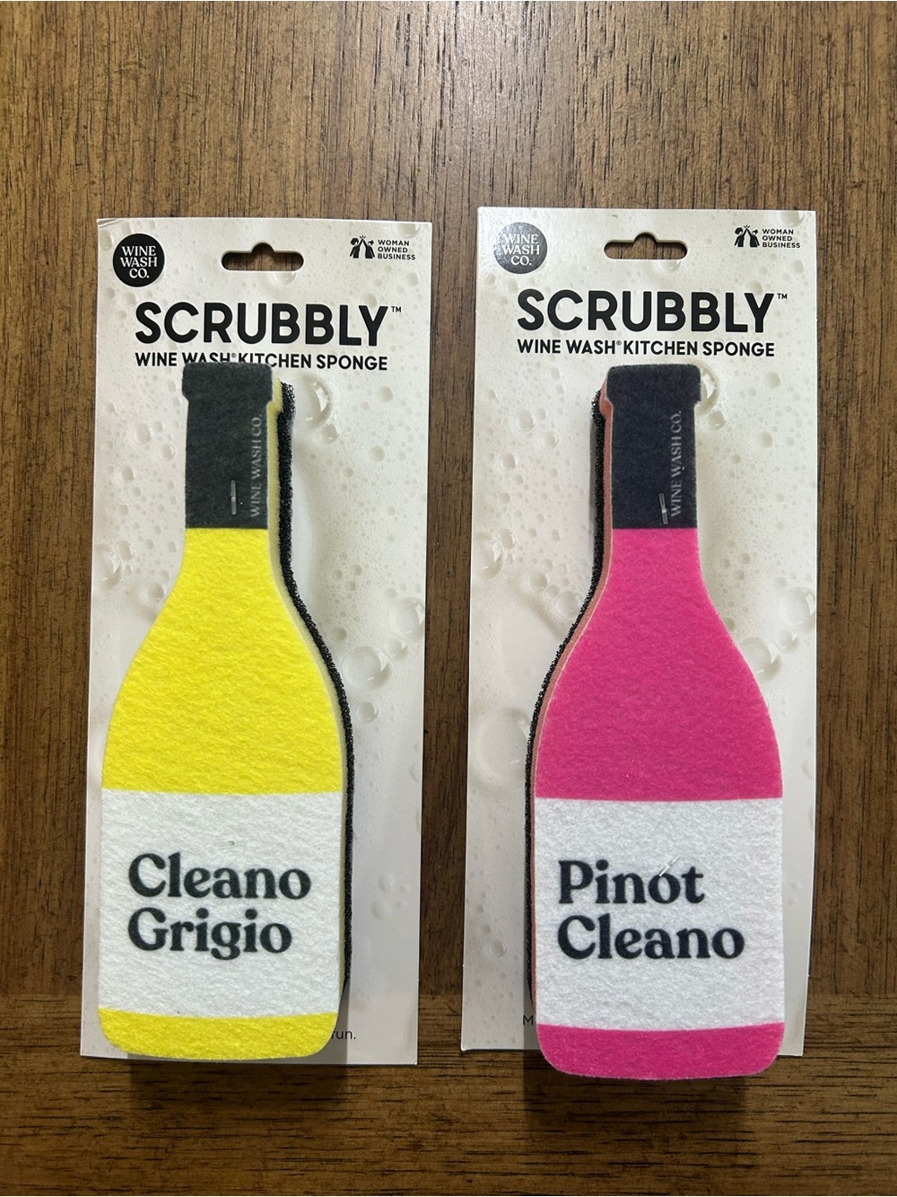 🆕 Scrubbly Wine Wash Kitchen Sponge 🍷🧽 - “Cleano Grigio” and “Pinot Cleano”